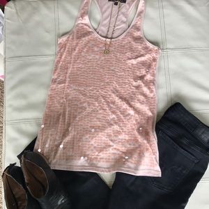 Pink Sequin Tank Sz S